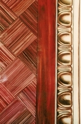 Faux bois et moulure, technique bière et huile