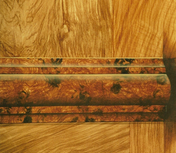 Faux bois et moulure, technique huile