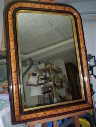 Faux bois, miroir technique huile