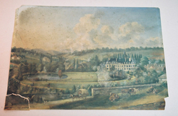 Restauration Papier peint du  XIXème, état initial