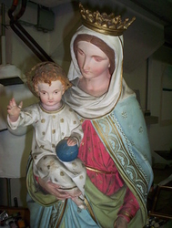 Vierge à l'enfant Avant.travaux